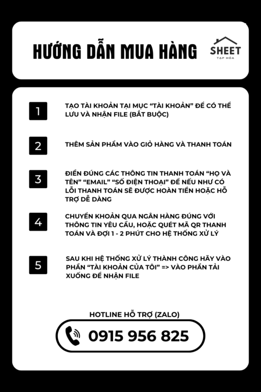 HƯỚNG DẪN MUA HÀNG TẠP HÓA SHEET