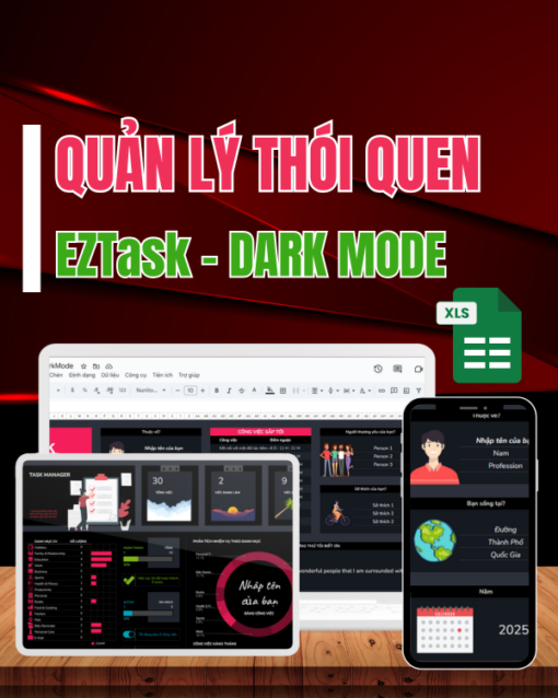 QUẢN LÝ THÓI QUEN - EZTASK DARK MODE