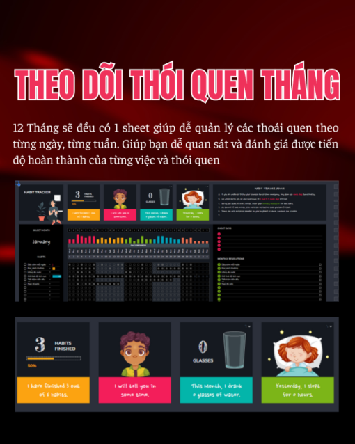 QUẢN LÝ THÓI QUEN - EZTASK DARK MODE - Ảnh 8