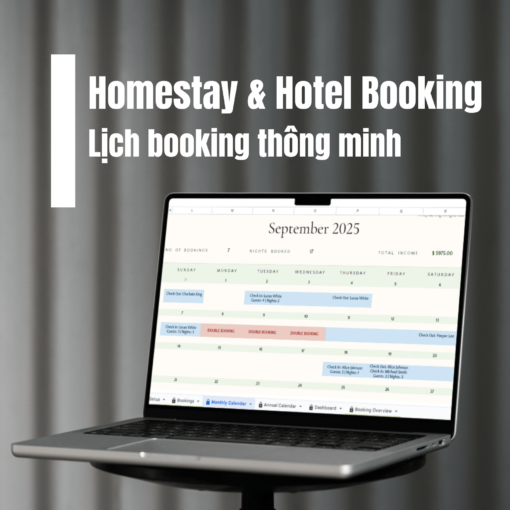 Lịch booking thông minh cho Homestay & Hotel