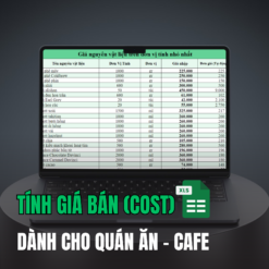 Tính Giá Cost Đồ Uống Quán Cafe