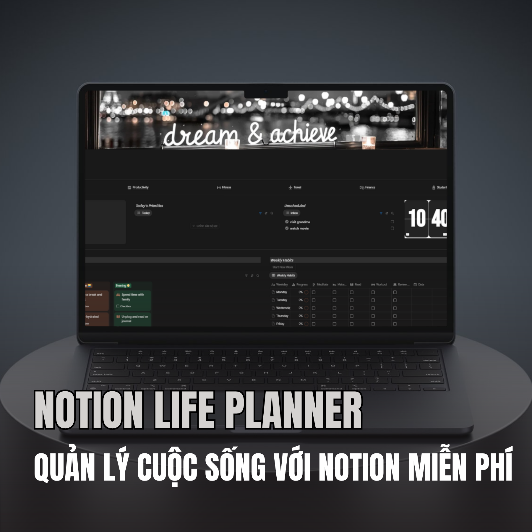 Tặng Miễn Phí Template NOTION Life Planner 2025