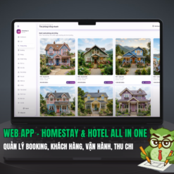 WEB APP – HOMESTAY & HOTEL ALL IN ONE (Quản lý phòng, booking, khách hàng, vận hành, thu chi, dọn phòng)