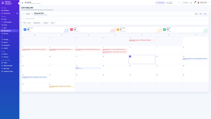 WEB APP – Quản lý Công việc & KPI Đội nhóm (Tính KPI, duyệt tiến độ, công việc, có email nhắc việc tự động) - Ảnh 19
