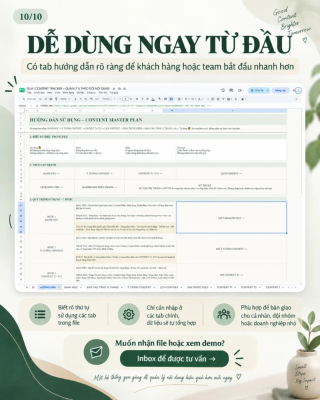 CONTENT TRACKER – QUẢN LÝ & THEO DÕI NỘI DUNG 12 THÁNG - Ảnh 11