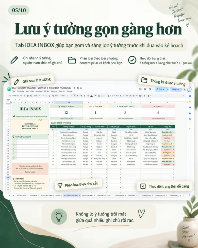 CONTENT TRACKER – QUẢN LÝ & THEO DÕI NỘI DUNG 12 THÁNG - Ảnh 6